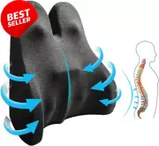 Lumbar Support Pillow | Upgraded Memory Foam Back Cushion with Massage Nodes