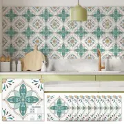 10pcs Self-Adhesive Tile Stickers WaterProof Wall Decals for Kitchen Bathroom AU