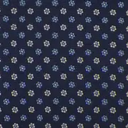 BROOKS BROTHERS Mens Navy Medium Blue White MINI FLORETTE Woven Silk Tie USA NWT