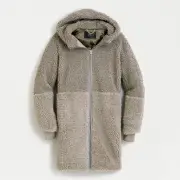 J.Crew Colorblock Mixed Teddy Sherpa Coat Size XXS NEW