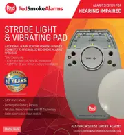 Red Smoke Alarms Strobe Light & Vibrating Pad
