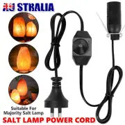 Salt Lamp Power Cord Cable Dimmable Button Control Switch w/ FREE E14 Bulb Light