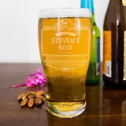 570ml Personalised Pint Glass Whose Beer