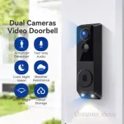 Wireless Video Doorbell Phone Intercom Camera WiFi AI Human Motion Detection AU