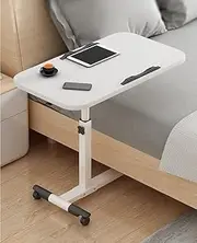 Overbed Tables Foldable, Medical Bedside Table, Portable Mobile Over Bed Table Adjustable Height Home Rolling Laptop Computer Desk Sofa End Table for Working, Dining (Color : C)