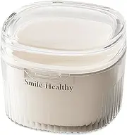 Denture Bath Case, Transparent Braces Cleaning Box, 3.39x3.46x2.64 inches Leak-Proof and Secure Sealing, Denture Container for Soaking, Storing Dentures, Retainers & Mouthguards