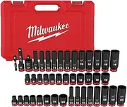 [Milwaukee] Shockwave 3/8-Inch Drive SAE & Metric Deep 6 Point Impact Socket 43-Piece Set