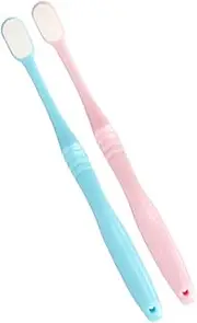 SHERCHPRY Long Handle Soft Toothbrush Gums Care 2pcs Ultra Toothbrush Tooth Cleaning Use