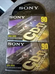 Sony 2 pack Cassette Tapes CD-IT Slide Case performance & Sound High Bias 90Min