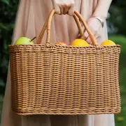 shopping storage basket Sea Shoulder Bag Rattan Picnic Basket Wicker Hamper