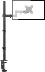 Single Fully Adjustable Standing Height Monitor Arm Stand Mount 800mm Tall