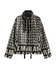 Max Mara The Cube Zip-Up Drawstring Reversible Jacket IT34,IT36 Black