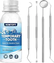 Dentures Dental Repair Kit False Teeth Tooth Repair Set Dentures for Attaching Dental Cement Tooth Filling Dentures Dental Repair Kit False Teeth Tooth Repair Set with 4 Oral Tools