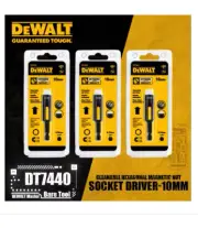 DEWALT DT7440 3PCS Cleanable Hexagonal Magnetic Nut Socket Driver Power