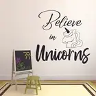 Believe in Unicorns Quote Vinyl Wall Art Decal Decor Sticker For Home Room Walls