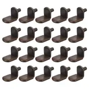 Shelf Support Pegs, 25pcs 5mm L-Shaped Shelf Pin with Rubber Sleeve, Copper Tone