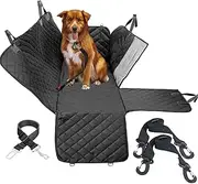 Dog Car Seat Cover Back Seat Protector, Waterproof Dog Hammock Pet Seat Cover with Mesh Visual Window Dog Cover for Cars, Trucks and SUV - 147 x 137 cm