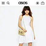 全新 ASOS純白 背挖洞 棉質小洋裝 購自ASOS網站