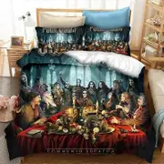 f1272 Bed Sheets 3D Print Powerwolf Bedding Set,Duvet Cover Comforter Bed Set Quilt Cover Pillowcase,King Queen Twin Size Boys Girls AdultsBed Sheet