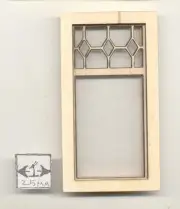 Window - Diamond Top Style - 2186 wood dollhouse miniature 1:12 scale USA made