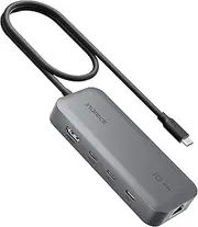 Inateck 10 in 1 USB C Hub, 4K 60Hz HDMI Docking Station, USB C Video + Data, 100W PD, 10Gbps 2 USB 3.2 C, 2 USB 3.0 A, RJ45 Ethernet, SD/TF, 50 cm Cable, for Windows 7/10/11, Linux, MacOS 10.2, HB2030