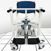 Mobile Commode Chair, Hydraulic Home Patient Lifts Transport Chairs for The Disabled 180° Split Seats, Bedside Commode and Bath Chairs