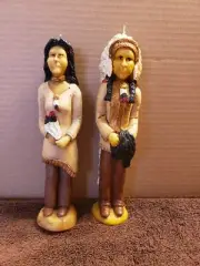 Lorelei 10" Candles Native American Indians Indigenous Male Female Thanksgiving