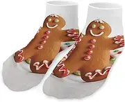 [QMNVBDS] Gingerbread Man Candy Socks Ankle Length Socks Casual Short Socks for Women Men Low Cut Sports Socks Running Socks No Show Socks Ankle Socks Athletic Socks Workout Socks, Style, One Size