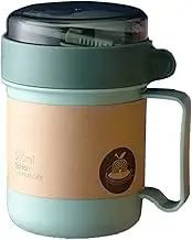 Natudeco 500ml Soup Cup, Soup Cups with Lid Handles, Microwavable Soup Bowl, Insulated Soup Containers for Office, School (NatudeconExeEefa-11)