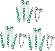 [ABOOFAN] 6 Pcs 1 Tie Set for St. Patricks Day Festive Bow Tie Suspenders Party Accessory
