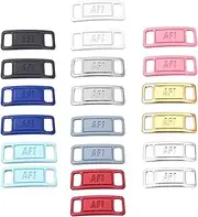 [JOBYNIM] AF1 Metal Tag, Metal Shoelaces Buckle, Af1 Shoe Tag, Metal DIY Label Decoration Accessories for Men, Women, Trainers, Casual Shoes, Hiking Shoes, 10 Pairs, White, black, red, blue, sky blue,