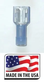 (500) Fully Insulated Blue (Female) Electrical Spade Crimp Connector Terminal