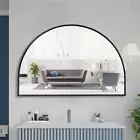 Black Arch Arched Wide wall mirror bathroom or feature 1200mm x 800mm