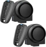 PADONOW Wireless Remote Bike Alarm 2 Pack: 115 Db Loud Bicycle Vibration Moti...