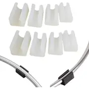 Chair Leg Pads Round Tube End Tube Leg Table Armchair Buffer Furniture U Shape Plastic White Diameter 14mm,20Pcs