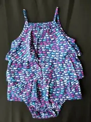 Vineyard Vines target baby girls infant swimsuit whale pink blue onesie0 12M