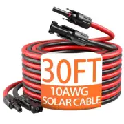 10AWG Solar Extension Cable with Pair of Connectors Solar Panel Adaptor Kit T...