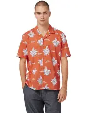 [Ben Sherman] Cuban Short Sleeve Shirt in Paprika