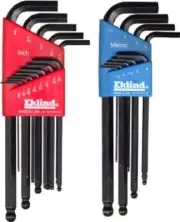 EKLIND 22PC BALL DRIVER KEY SET #13222 METRIC AND FRACTIONAL SAE