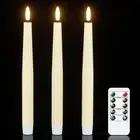 GenSwin Flameless Taper Candles with Remote Timer, Real Wax LED Taper-3