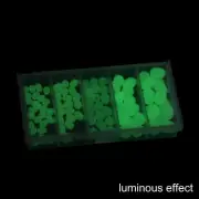 100pcs Cylinder Luminous Glow Soft Fishing Beads With Box Outdoor Fishing