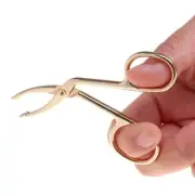 2 x Eyelash Eyebrow Pliers Clip Scissors Tweezers Straight Stainless Steel