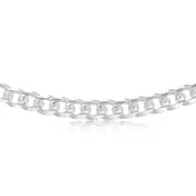 Sterling Silver Fancy 300 Gauge Oval Curb 50cm Chain