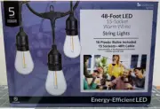 Outdoor 48 ft. Plug-in S14 Edison Bulb Weatherproof String Light with 16 Edison