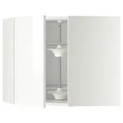METOD corner wall cabinet with carousel, white/Ringhult white, 68x37x60 cm
