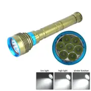 Led Scuba Diving Flashlight Torch Underwater 80M Waterproof Light Rechargeable