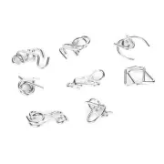 8 IN 1 Metal Montessori Puzzle Wire IQ Mind Brain Teaser Kids Educational Toys F
