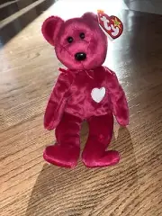 RARE RETIRED TY BEANIE BABY "VALENTINA" BEAR 1999 NEW CONDITION Oddity Errors