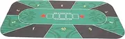 Poker Chip Cloth Hold Em Poker Mat Holdem Poker Mat Rectangular Table Poker Playing Mat Foldable Poker Table Mat Board Games Table Cover Desktop Mat Pad Rubber Green