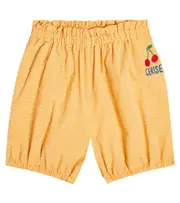 [Jellymallow] Jellymallow Embroidered checked cotton shorts Y 6 yellow